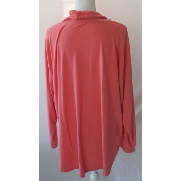 Lands End Women's Plus Long Sleeve Pink Striped Turtleneck Shirt Size 1X - Picture 5 of 10